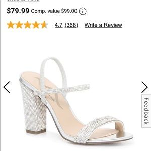 Nina shiny bedazzled heels wedding night out super comfy size 8.5